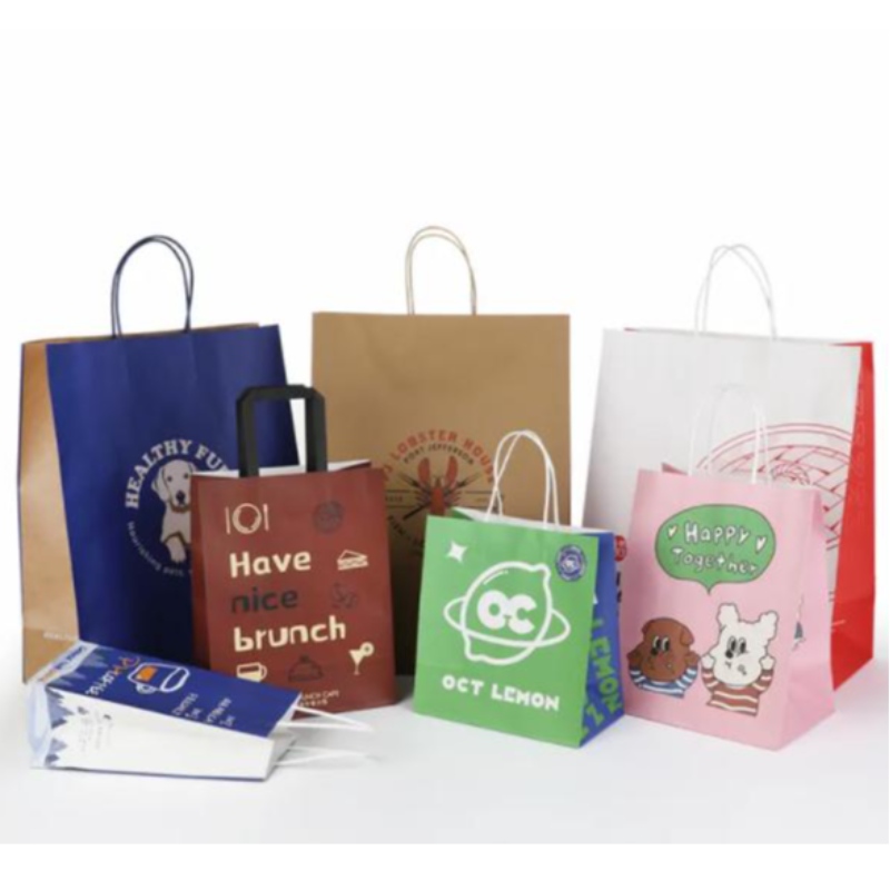 Túi giấy kraft màu hồng