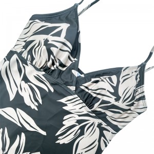 Áo len vest có dây rút lá màu xanh lá cây hình chữ V