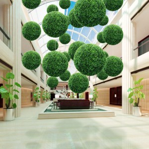 Nhà máy trực tiếp giả gỗ Boxwood bền bỉ an toàn và vô hại bóng gỏnhân tạo chonhà cung cấp vườn trang trí đám cưới