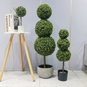 Nhà máy trực tiếp giả gỗ Boxwood bền bỉ an toàn và vô hại bóng gỏnhân tạo chonhà cung cấp vườn trang trí đám cưới