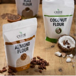 Túi đóng gói thực phẩm được in tùy chỉnh Ziplock Kraft Paper đứng lên túi có khóa kéo và cửa sổ