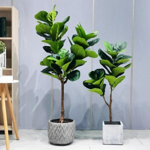 Câynhân tạo câynhựa bền bỉ bảo trì thấp fiddle fig chonhà cung cấp vườn trang trí trang trí làm vườn