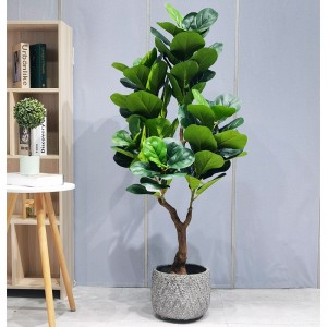 Câynhân tạo câynhựa bền bỉ bảo trì thấp fiddle fig chonhà cung cấp vườn trang trí trang trí làm vườn
