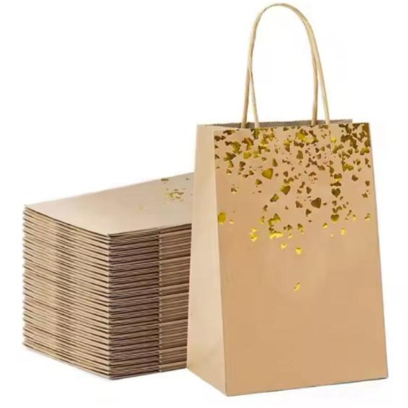 Tái chế túi giấy kraft thân thiện với môi trường cho quà tặng hoặc đóng gói vải