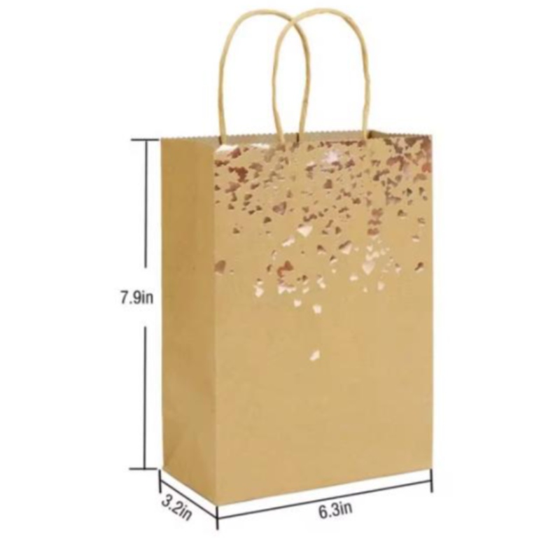 Tái chế túi giấy kraft thân thiện với môi trường cho quà tặng hoặc đóng gói vải