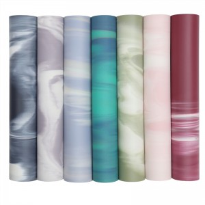 Đá cẩm thạch Tie Die Pu Rubber Yoga thảm