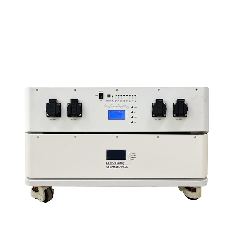 Bộ lưu trữ pin 10kWh có thể xếp chồng lên pin 51.2V 190A với biến tần 6000W