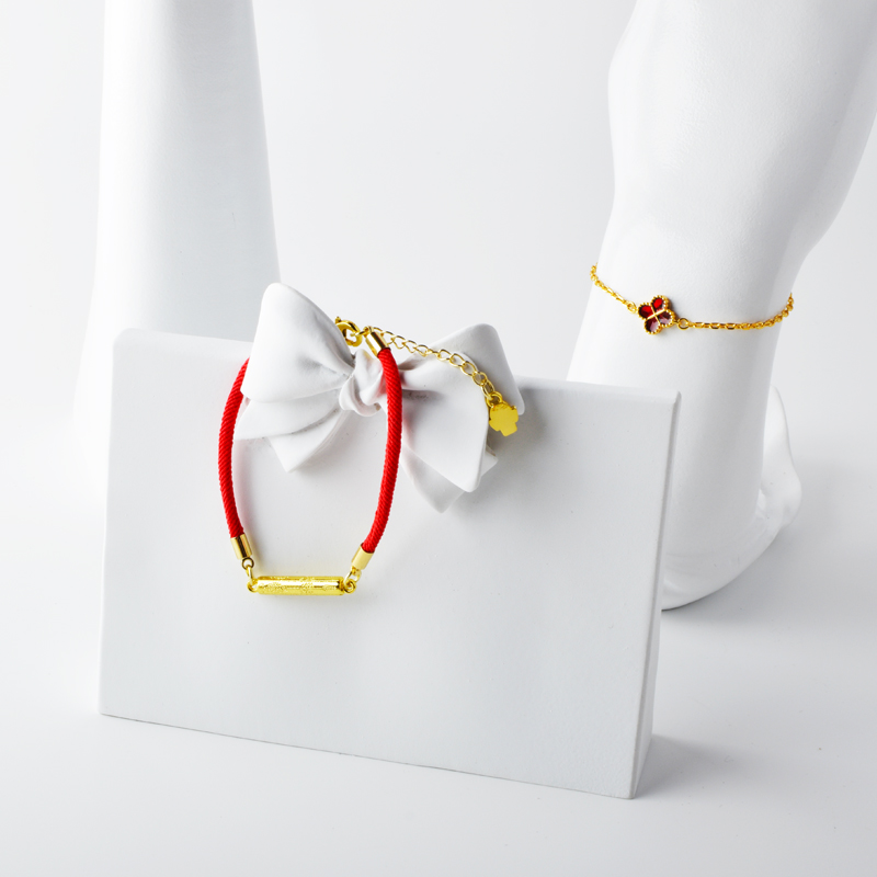 Mẫu mới 4 hoa đào rỗng A vỏ trắng hoa đào phụ kiện vòng tay