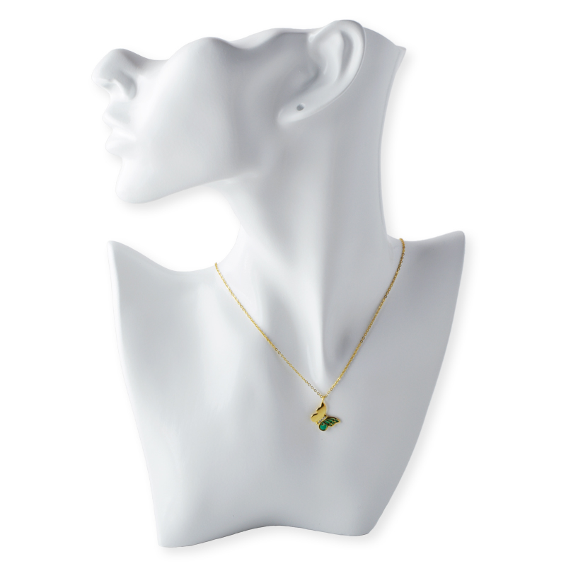 Butterfly Rod đá mặt dây chuyền vòng cổ 45 5cm