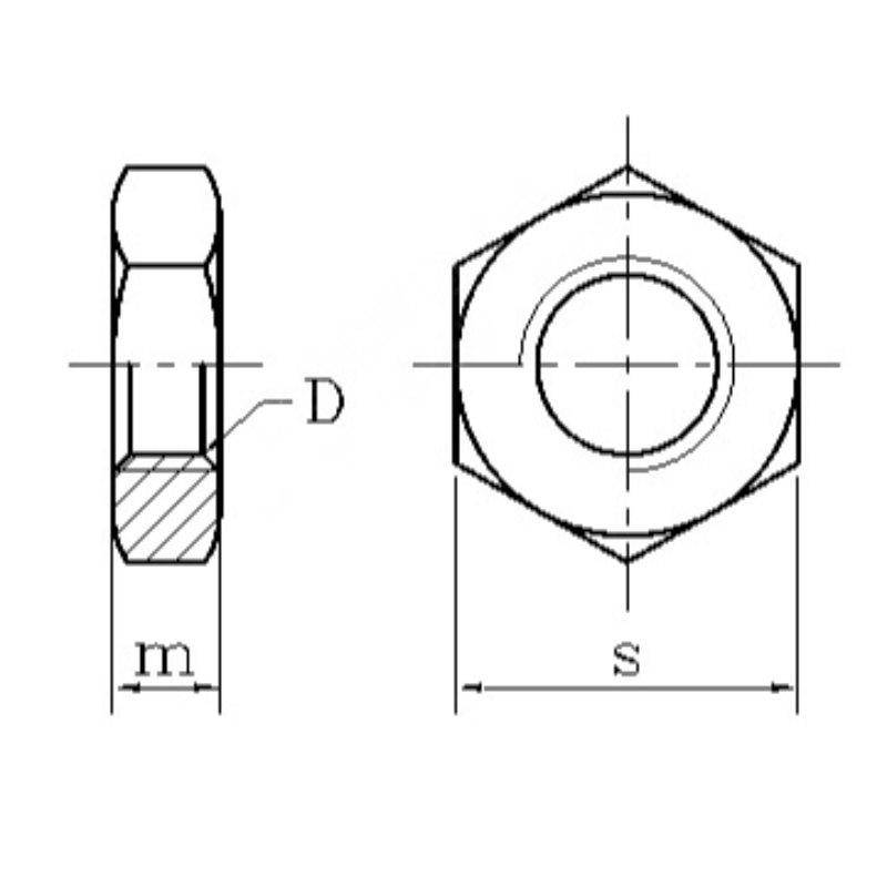 đai ốc ống lục giác có ren