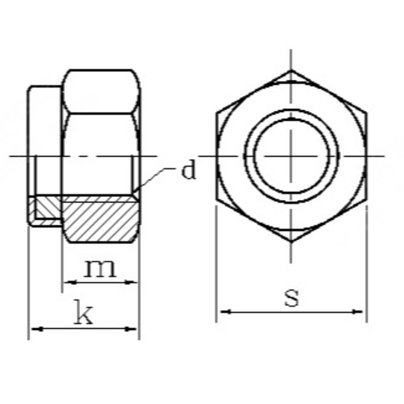 đai ốc khóanylon hình lục giác