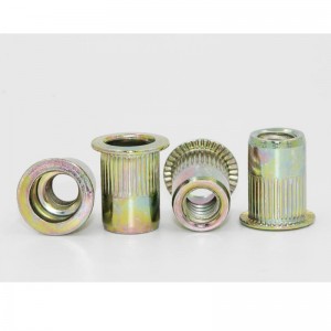 kẽm-đai ốc đinh tán đầu chìm mạ màu