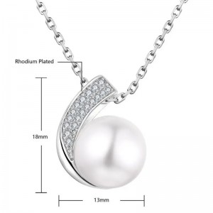 Nhẫn bạc 925 Hongde đính kim cương vàngọc trai&Bộ vòng cổ tùy chỉnh vòng cổ