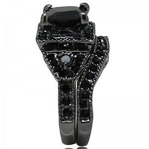 Hongde Mã Não Đen Công Chúa Cắt Kỷ Niệm Đám Cưới Cô Dâu Nhẫn Kim Cương dành chongười phụnữ dành chongười đàn ông