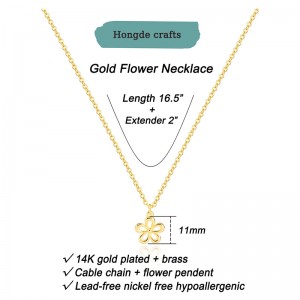 Vòng cổ hoa vàng Hongde 2-------Vòng Cổ Mạ Vàng 14K Cho Nữ - Hoa xinh xắn, Lá, Hạt, Cây, Con ong, Mặt trời, Thanh, Vô cực, Ngôi sao, Mũi tên, Giọtnước mắt, Dây chuyền mặt hình con bướm, Đồ trang sức đơn ...
