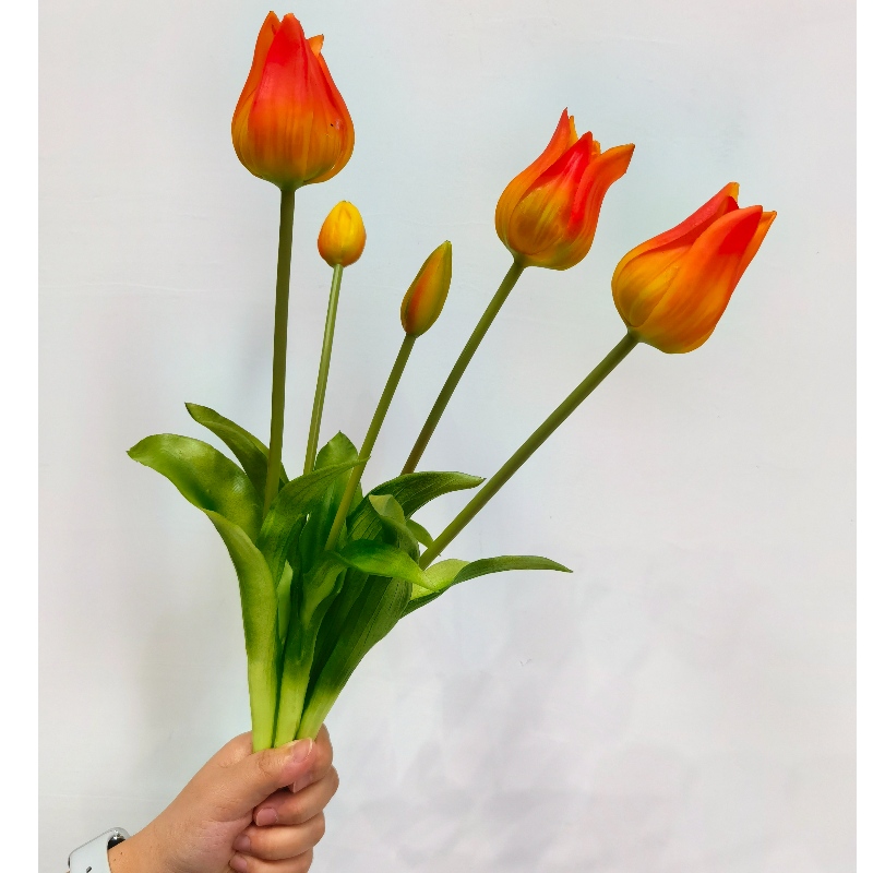 Sản phẩm khuyến mại hoanhân tạo hoa tulip thân đơn trang trínhà thực sự mô phỏng cảm ứng hoa tulip