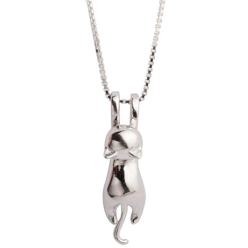 Vòng cổ quyến rũ mèo bạc S.Leaf Sterling Silver Cat cho Nữ Trang sức mèo chonữ Phụ kiện mèo chonữ Mẹ mèo Người yêu Quà tặng theo chủ đề Phụnữ Trang sức bạc mèo con dễ thương Quà tặng sinhnhật chonữ