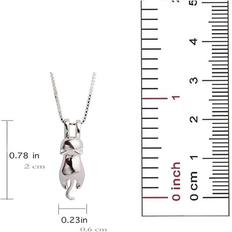 Vòng cổ quyến rũ mèo bạc S.Leaf Sterling Silver Cat cho Nữ Trang sức mèo chonữ Phụ kiện mèo chonữ Mẹ mèo Người yêu Quà tặng theo chủ đề Phụnữ Trang sức bạc mèo con dễ thương Quà tặng sinhnhật chonữ