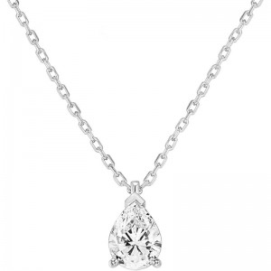 Giọtnước hình bầu dục-Mặt dây chuyền kim cươngnhân tạo hình tia laser thanh lịch có thể điều chỉnh