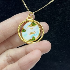 Mẫu vòng cổ dài mẫu màu vàng mẫu có thể đảongược