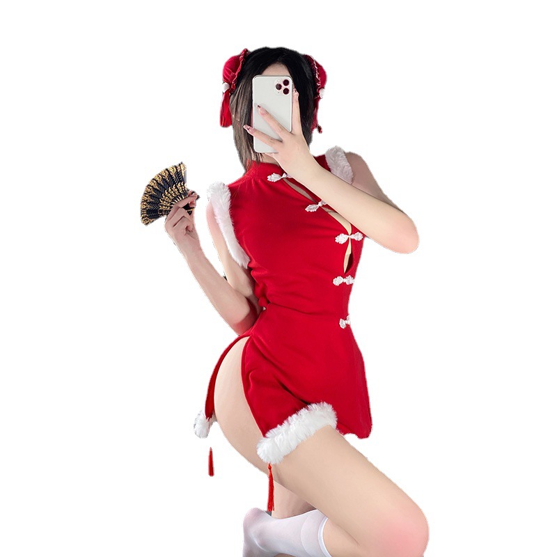 Mới-Phong cách cheongsam, đồng phục cosplay cô gái sexy bunny, internet - bộngườinổi tiếng, thỏ quyến rũ - Trang phụcnăm mới theo chủ đề cho phụnữ, hiệu suất mặc 330 Giá:$112,99