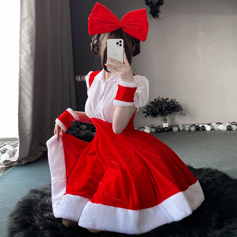 Trang phục Giáng sinh, váy Giáng sinh, bộ cosplay, trang phục biểu diễn sân khấu tuần lộc Giáng sinh, đồng phục Giáng sinh95 Giá: Giá:$139,99