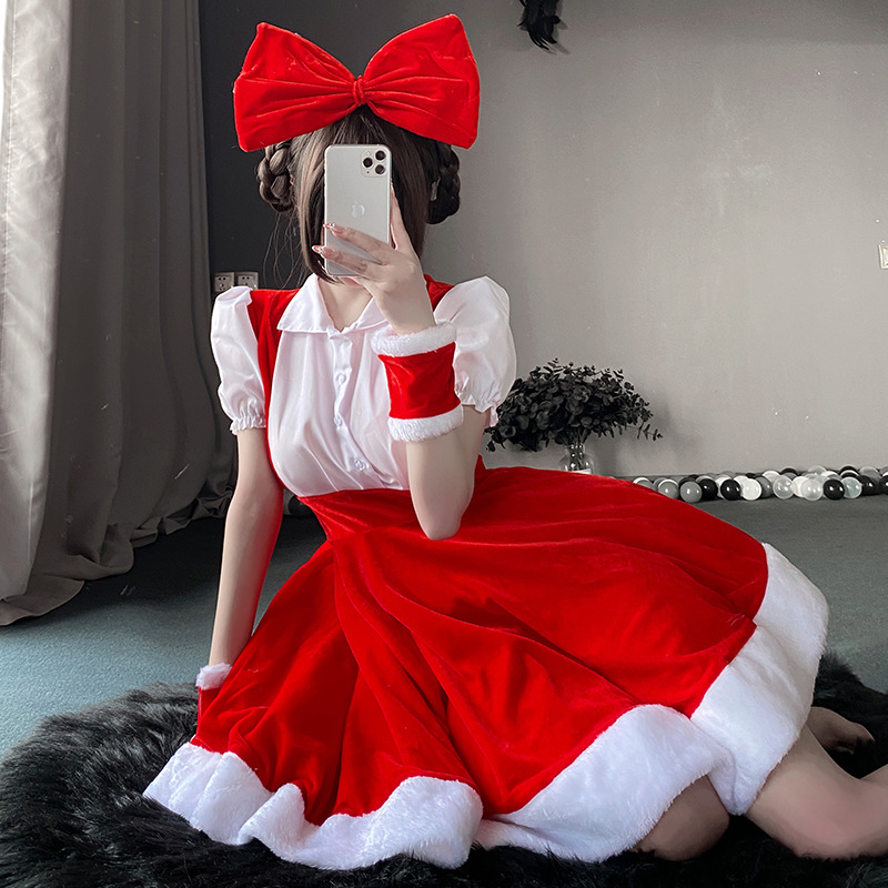 Trang phục Giáng sinh, váy Giáng sinh, bộ cosplay, trang phục biểu diễn sân khấu tuần lộc Giáng sinh, đồng phục Giáng sinh95 Giá: Giá:$139,99