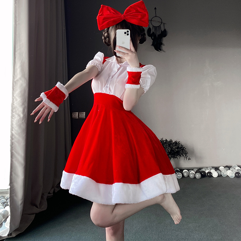 Trang phục Giáng sinh, váy Giáng sinh, bộ cosplay, trang phục biểu diễn sân khấu tuần lộc Giáng sinh, đồng phục Giáng sinh95 Giá: Giá:$139,99