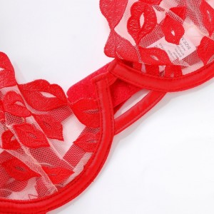 Đồ lót gợi cảm - siêu-mỏng, với thêu môi màu đỏ và ren. Nó\\Một bộ áongực cho bộngực lớn khiến chúng trôngnhỏ hơn vàngăn chặn giá W7229 bị chảy xệ:$219,99