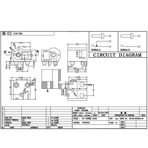Ổ cắm DC DC-0004A, ổ cắm thiết bị gia dụngnhỏ cho máy lọcnước, hai-pin sạc sạc bề mặt pin với cột định vị