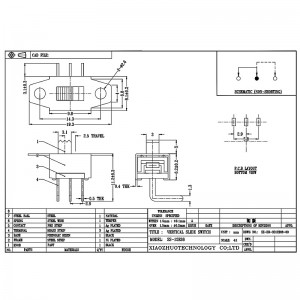 Công tắc trượt SS12E88 đẩy bên-Kéo máy mát xa điện là đa-chuyển đổi chứcnăng với quy định tốc độ cao và dòng điện lớn