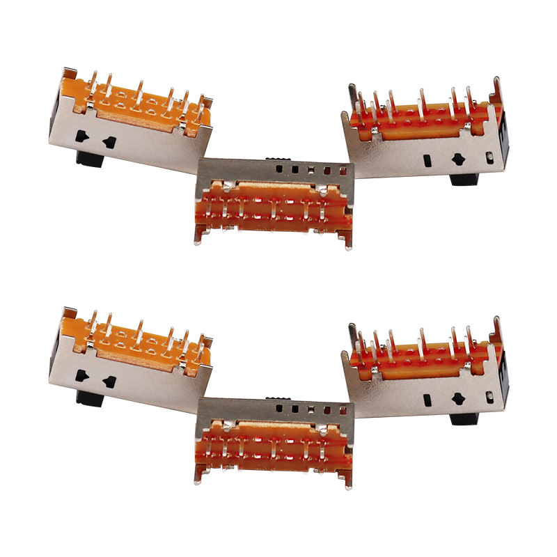 Công tắc trượt SS25D01 Double-Hàng 12-Công tắc trượt pin Sản phẩm điện tử Công tắc trượt thẳng đứng