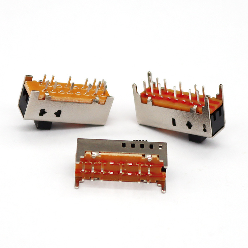 Công tắc trượt SS25D01 Double-Hàng 12-Công tắc trượt pin Sản phẩm điện tử Công tắc trượt thẳng đứng