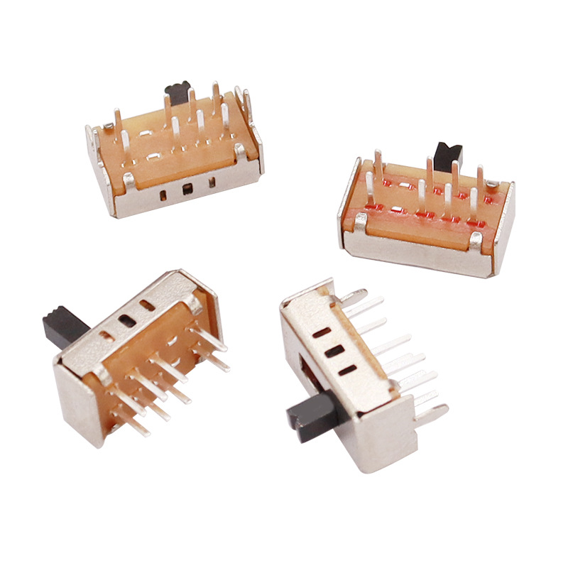 Công tắc trượt SS23D07, phíangang-Công tắc trượt, đèn sàn ba-Công tắc vị trí, công tắc băng điện