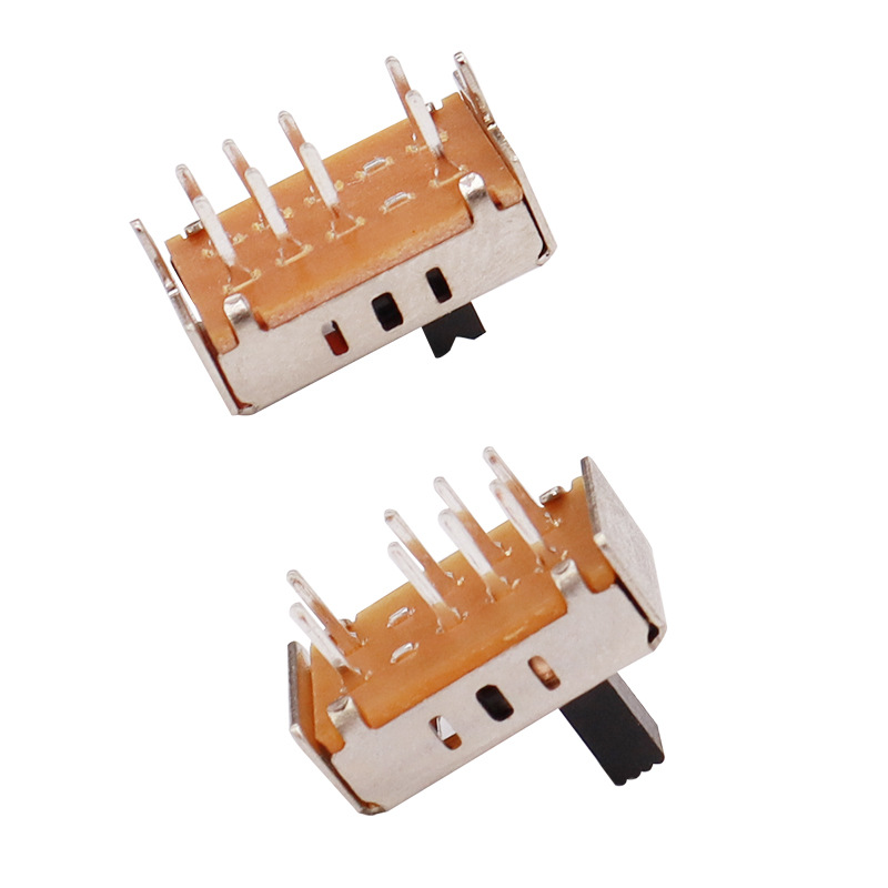 Công tắc trượt SS23D07, phíangang-Công tắc trượt, đèn sàn ba-Công tắc vị trí, công tắc băng điện