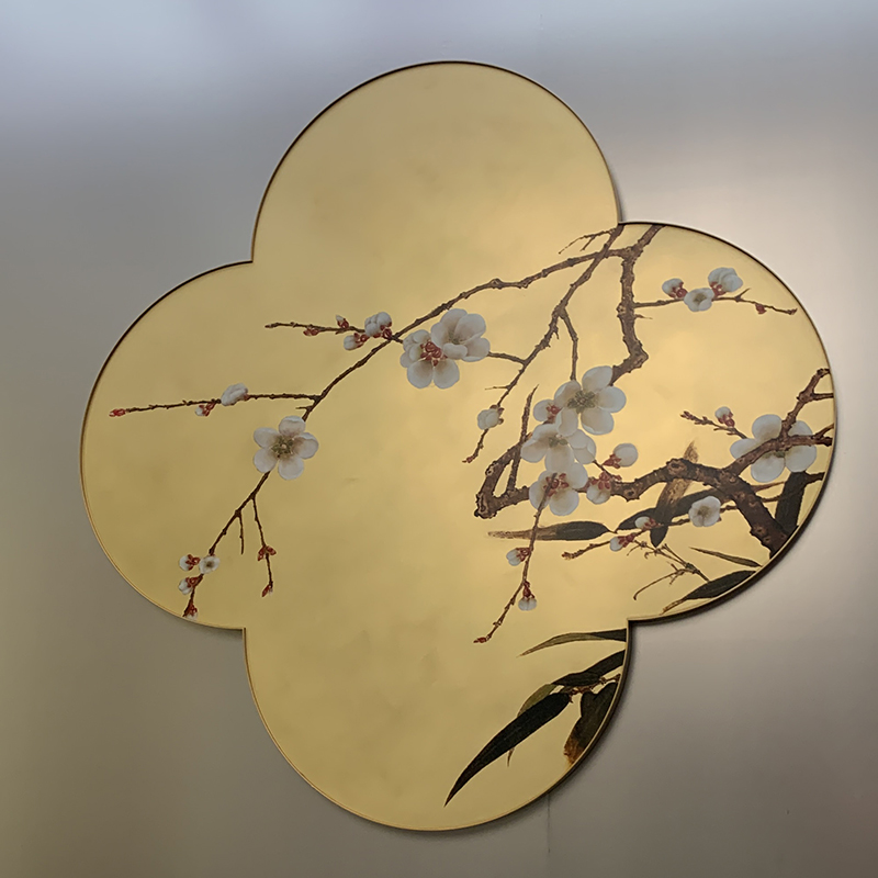 Zotye Thép không gỉ Trung Quốc mạ vàng Trung Quốc-Phong cách các mặt hàng trang trí bằng thép không gỉ có hoa văn