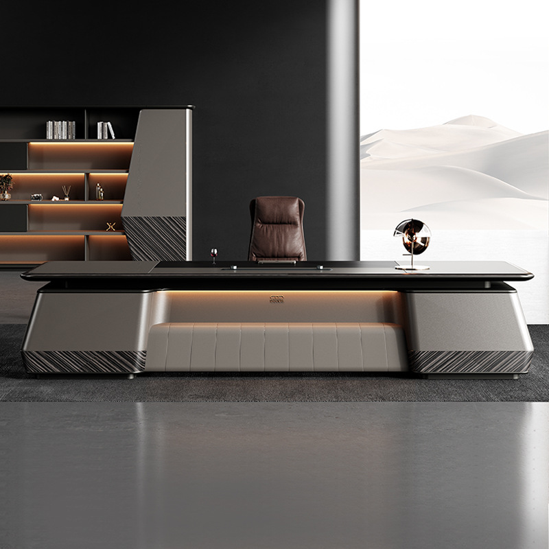Model DBT006 Bảng sang trọng-phong cách Giám đốc Bàn điều hành đơn, Chủ tịch\\Bàn làm việc văn phòng cỡ lớn kèm bộ ghế, bàn sếp