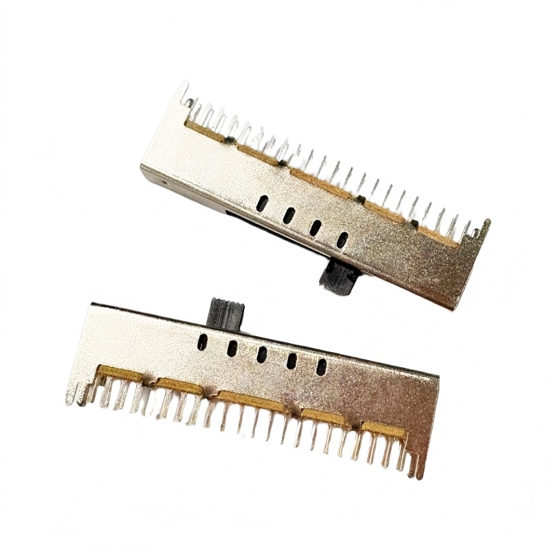 Công tắc trượt SS-49D01 theo chiều dọc-Gắn 9-Vị trí gấp đôi-Cực đôi-Công tắcnguồn thunhỏ hàng cho đồ chơi